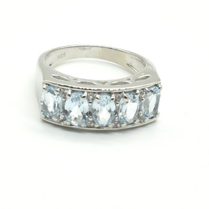 Silver Blue Topaz(2.7ct) Ring
