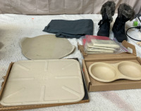 The Pampered Chef Stoneware, Boots, Hiking blanket. BB19