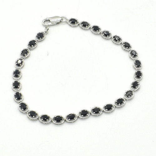 Silver Blue Sapphire (2.25ct) Bracelet