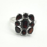 Silver Garnet(4.5ct) Ring