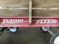 Vintage Radio Flyer Wagon W/ Wood Sides, Sterilite Lockable Tote W/ Wheels - 3