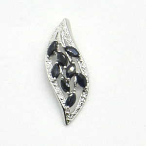 Silver Blue Sapphire(1.8ct) Pendant