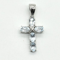 Silver Blue Topaz(2.25ct) Pendant