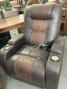 Leather Recliner Brown(fn1)