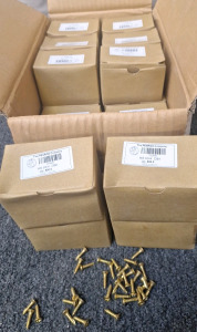 20 Boxes of Brass Screws 600 Per Box