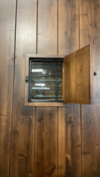 Large Beautiful Front Entryway Wood Door W/ Frame & Glass Panels (Estate Bldg) - 4