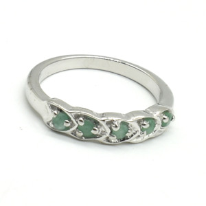 Silver Emerald(0.9ct) Ring