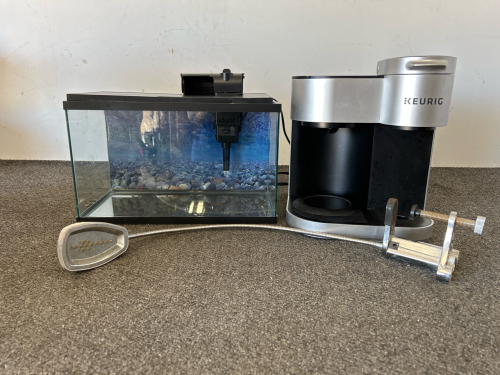 Keurig K-Duo Special Edition Single Serve K-Cup & Carafe Coffee Maker (Parts/Repair), 5 Gallon Glass Aquarium, Clamp Adjustable Shop LED Light (Needs Power Cord)