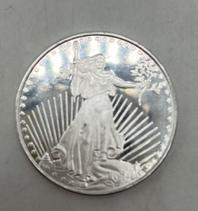 1 Troy Oz Liberty Silver Coin, .999 Fine Silver