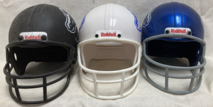 (3) Collectible Riddell Helmet Decore
