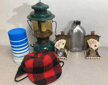 Vintage Thermos, Lantern & More