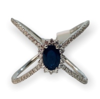 $6,825 Value, 18K Sapphire & Diamond Ring