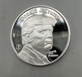 1 Troy Oz Donald Trump Silver Coin, .999 Fine Silver