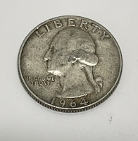 (2) Silver Washington Quarters Dated 1964 - 2