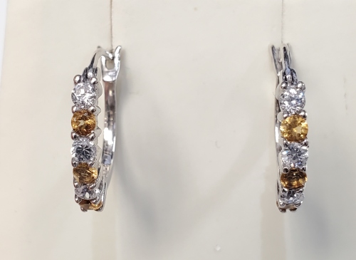 $120 Silver Citrine Earrings