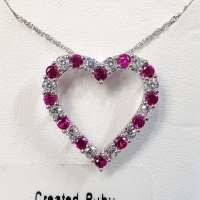 $140 Silver Ruby Necklace