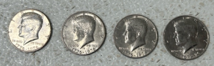 (4) Half Dollar Coins