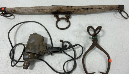 Craftsman Heavy Duty Drill, Vintage Ice Tongs, Tree Harness