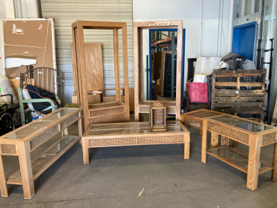 Wood/ Wicker Furniture Set