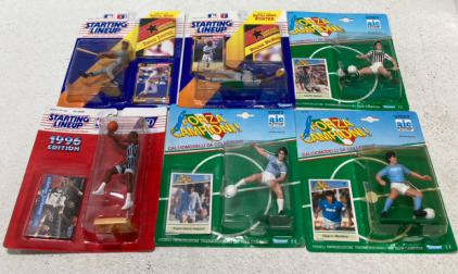 (6) Kenner Sports Collectibles Including MLB 1992 David Justice, NBA 1996 Anfernee Hardaway & More