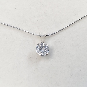 $100 Silver CZ Necklace