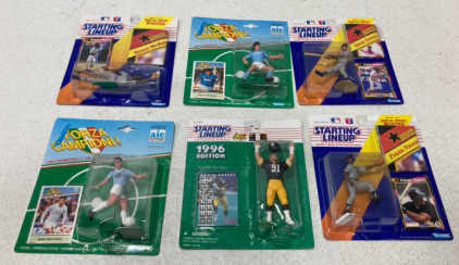 (6) Kenner Sports Collectables Including MLB 1992 Brian Mcrae, MLB 1992 Frank Thomas