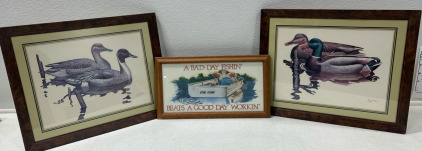 (3) Assorted Duck Wall Art