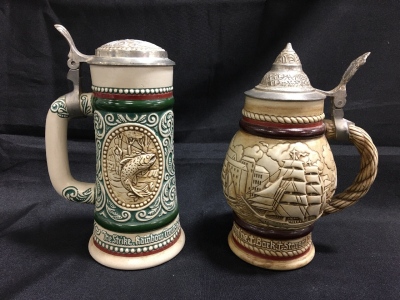 (2) Vintage Avon Steins