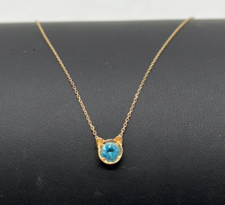 Blue Cat Gold Necklace