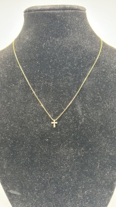 Gold Necklace With Gold Cross