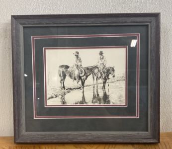 (1) Water Printed And Shoefly Signed Painting