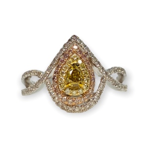 $5,100 Value, 14K Pink & Yellow Diamond Ring