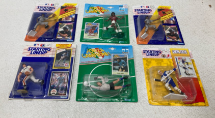 (6) Kenner Sports Collectables Including NHL 1994 Pat LaFontaine, MLB 1972 Rick Reuschel & More