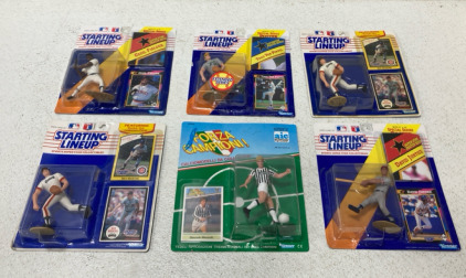 (6) Kenner Sports Collectables Including MLB 1992 Cecil Fielder, MLB 1992 Todd Van Poppel