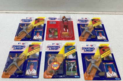 (6) Kenner Sports Collectables Including NBA 1996 Jerry Stackhouse, MLB 1992 Todd Van Poppel & More