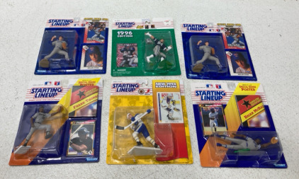 (6) Kenner Sports Collectables Including 1994 NHL Buffalo Sabers Pat Lafontaine, 1996 NFL Dallas Cowboys Jay Novacek & More