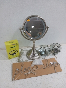 Vanity Mirror, Crate And Barrel LED Light and More