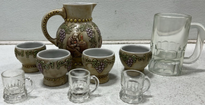 Vintage Pitcher and Cup Set and more