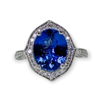 $9,125 Value, 14K Tanzanite & Diamond Ring