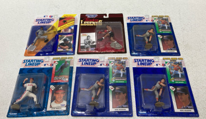 (6) Kenner Sports Collectables Including Boxing Legend “The Brown Bomber” Joe Louis, MLB Prestige Pitcher 1993 John Smoltz & More