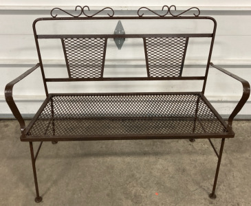 Metal Porch Bench