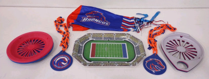 Boise State Bronco Wind Flag w/ Necklaces & More