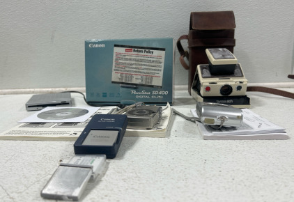 Canon Powershot SD400, Nikon CoolPix L15, Polaroid SX-70