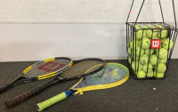 (3) Tennis rackets & Tennis Balls