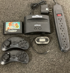 Sega Genesis Console With Wireless Controllers including Sonic 2 game, FM transmitter, & 6 outlet