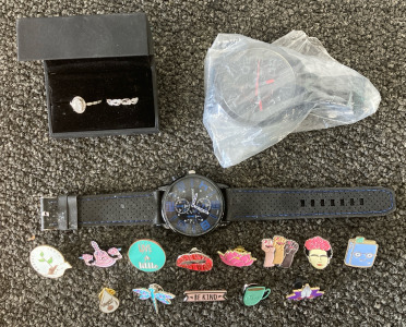 Rings, Watches, And Pins