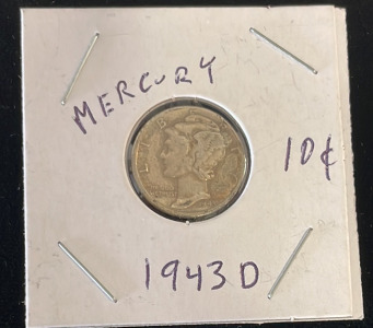 Mercury Dime 1943D 90% Silver