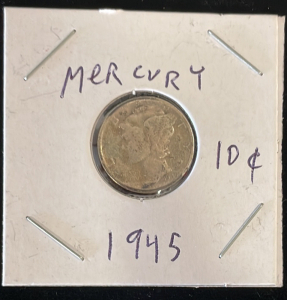 Mercury Dime 1945 90% Silver