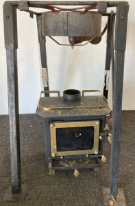 Single Burner Propane Stove, & Mini Wood Stove