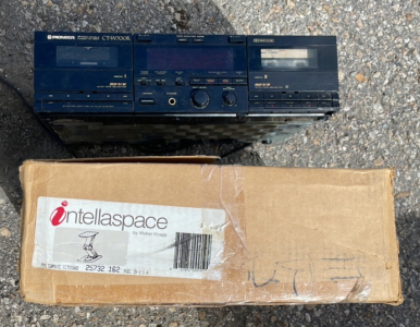 Intellaspace Monitor Stand & Pioneer VCR. EB